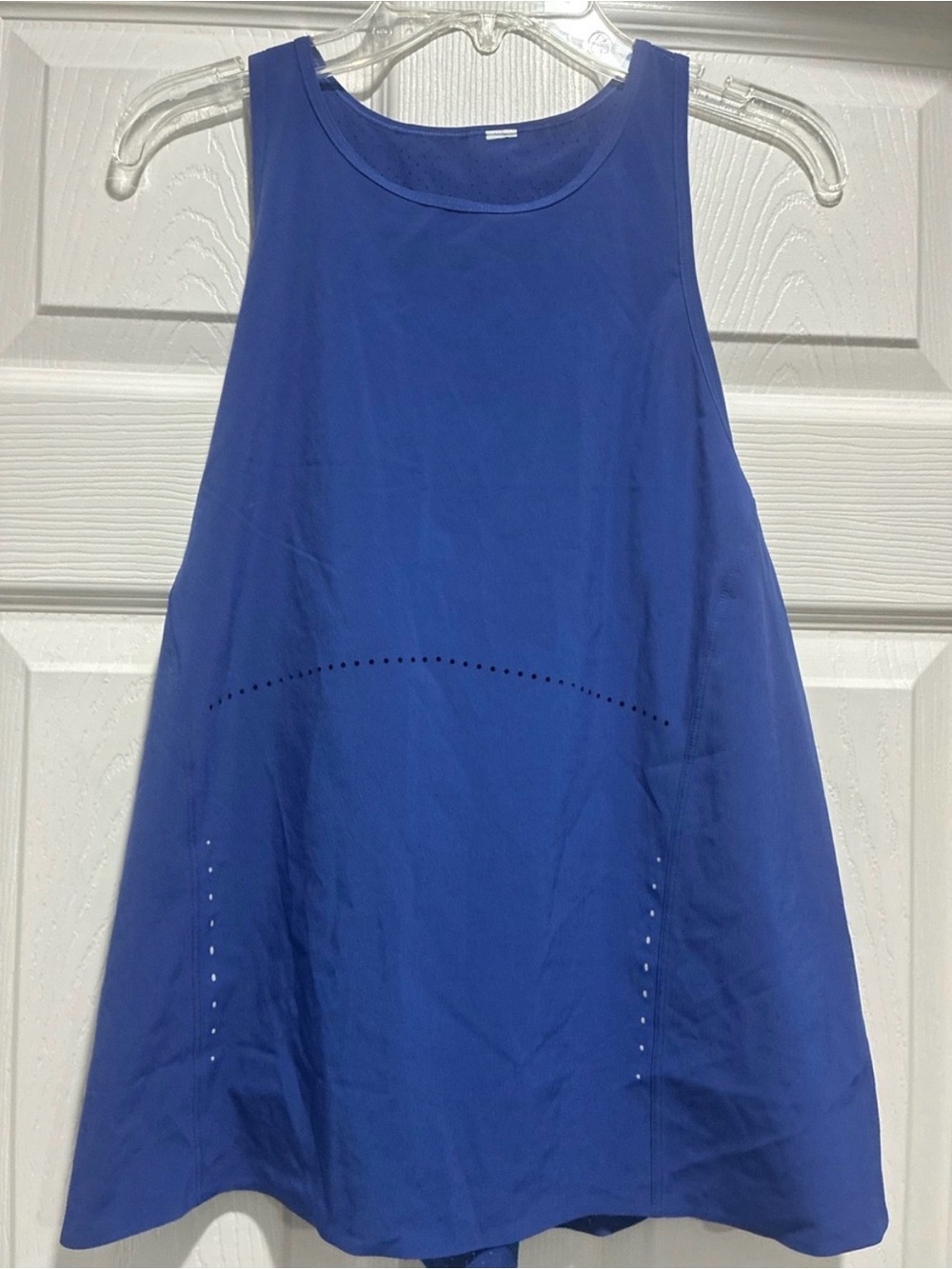 lululemon athletica Royal Blue Performance split back Racer Tank Top Sz 8